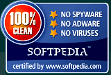 100% CLEAN award granted by Softpedia